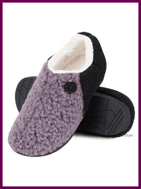 Orthopedic Slippers with Arch Support Faux Fur Sherpa Fleece Lined Indoor